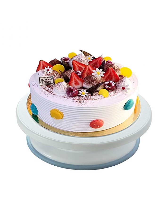 Rotating Cake Stand Cake Decorating Turntable Supplies with 24 Stainless Steel Tips, 3 Icing Smoother, 1 Pastry Bag, Cake Tip Brush, Cake Flower Lifter, Cake Flower Nail, Coupler, Cake Decorating Pen 