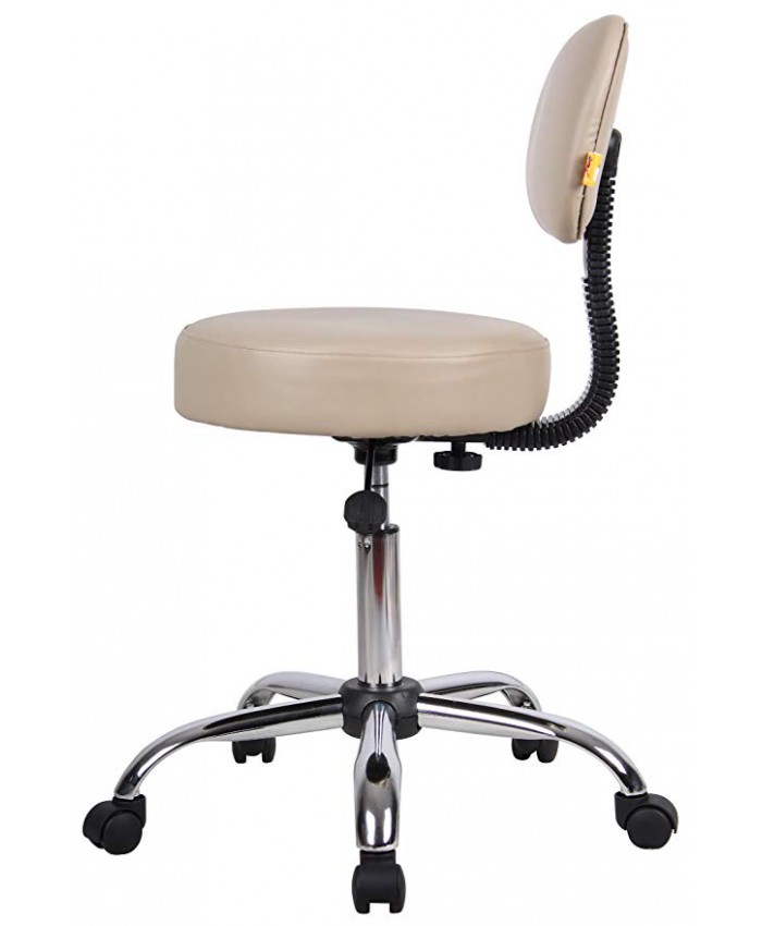Boss Office Products B240-BG Be Well Medical Spa Stool in Beige 