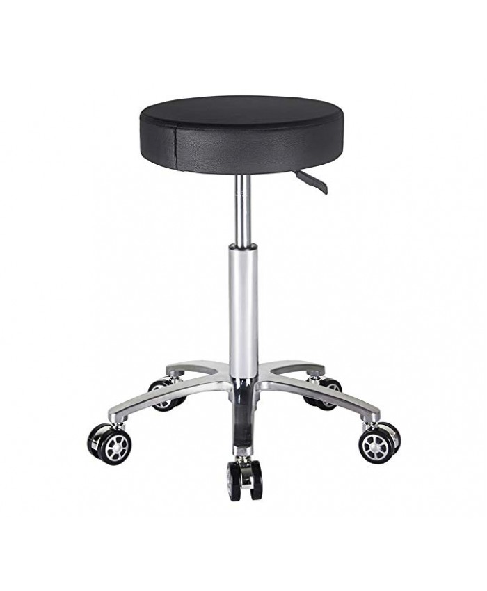 Rolling Swivel Stool Chair for Office Medical Salon Tattoo Massage,Adjustable Height Hydraulic Stool with Wheels (Black)